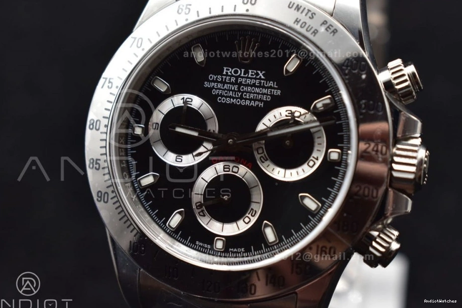 and 773 Case SA4130 Clean Bracelet 116520 Edition 1:1 Daytona Dial Best V SS SmoothTexture Black 904L 1211